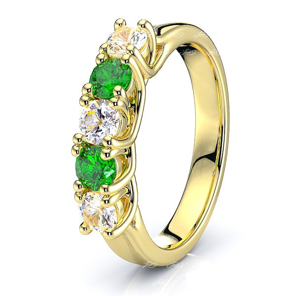 Yellow Diamond and Emerald