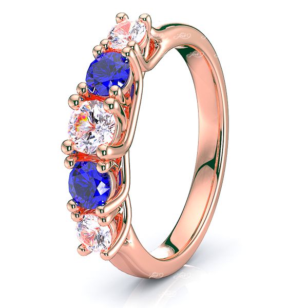 Rose Diamond and Blue Sapphire