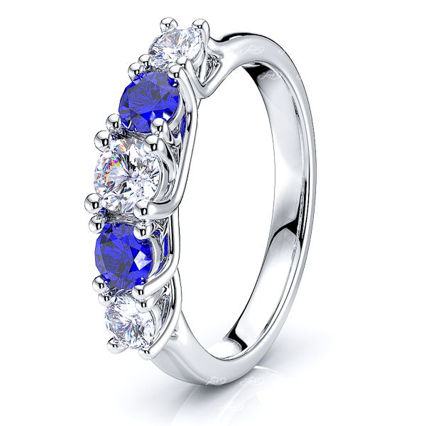 White Diamond and Blue Sapphire