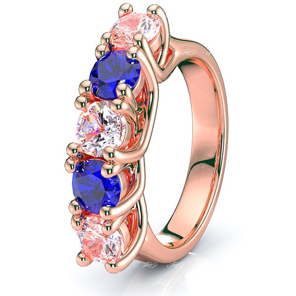 Rose Diamond and Blue Sapphire