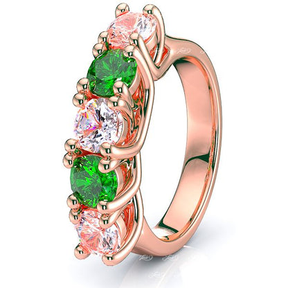 Rose Diamond and Emerald