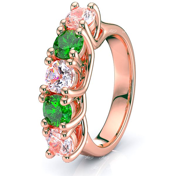 Rose Diamond and Emerald