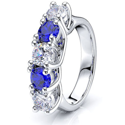 White Diamond and Blue Sapphire