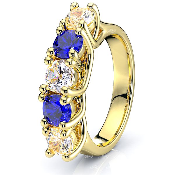 Yellow Diamond and Blue Sapphire