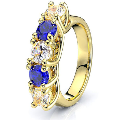 Yellow Diamond and Blue Sapphire