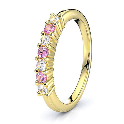 Yellow Diamond and Pink Sapphire