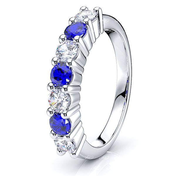 White Diamond and Blue Sapphire