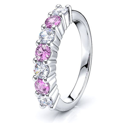 White Diamond and Pink Sapphire