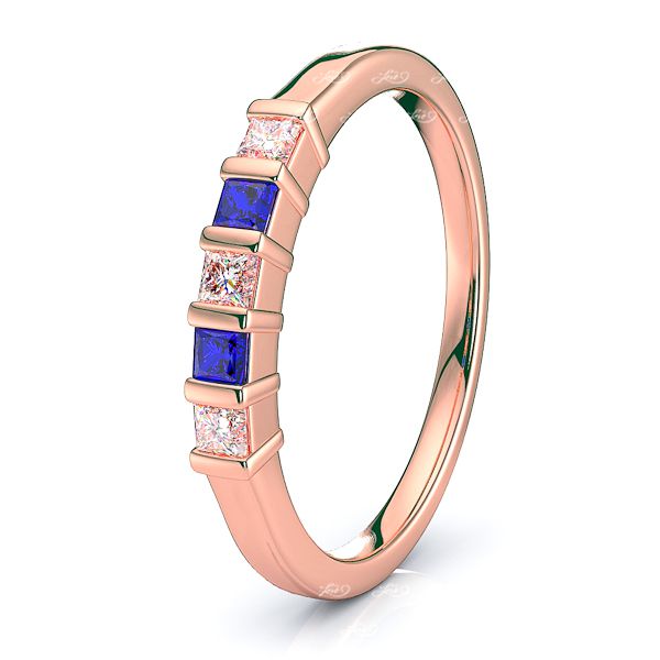 Rose Diamond and Blue Sapphire