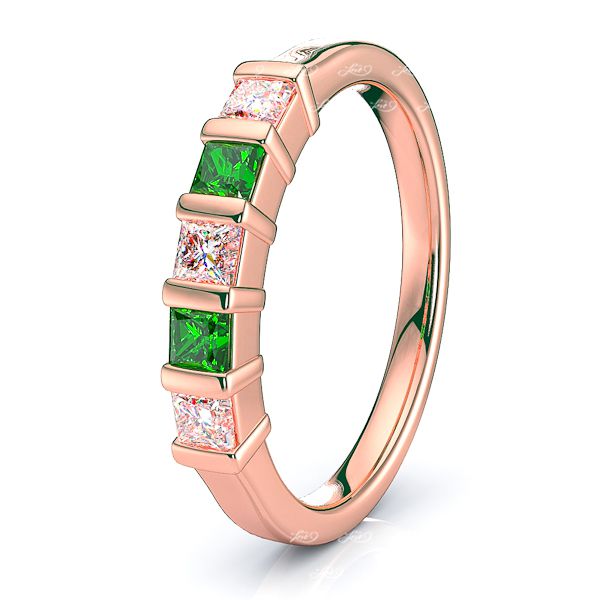 Rose Diamond and Emerald