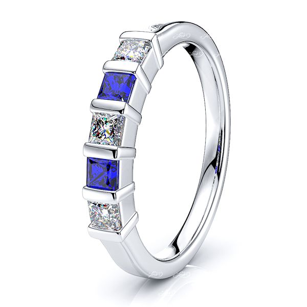 White Diamond and Blue Sapphire