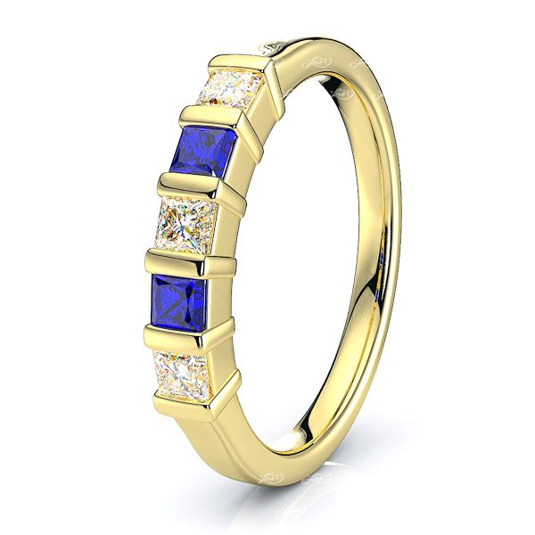 Yellow Diamond and Blue Sapphire