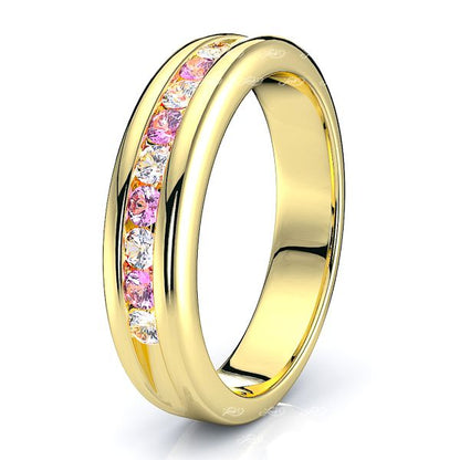 Yellow Diamond and Pink Sapphire