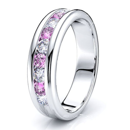 White Diamond and Pink Sapphire