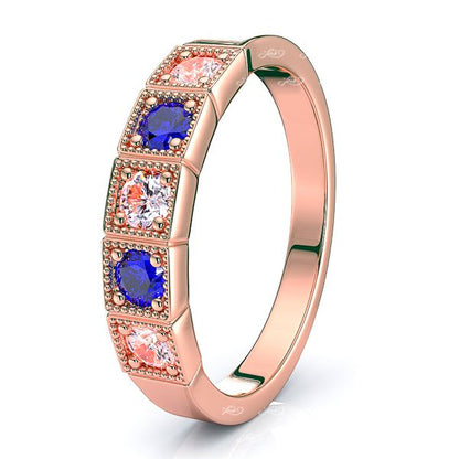 Rose Diamond and Blue Sapphire