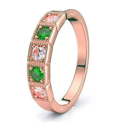 Rose Diamond and Emerald