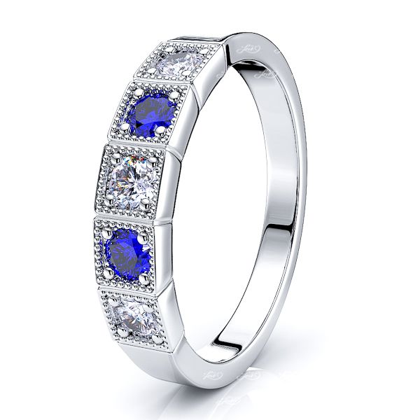 White Diamond and Blue Sapphire