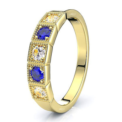 Yellow Diamond and Blue Sapphire
