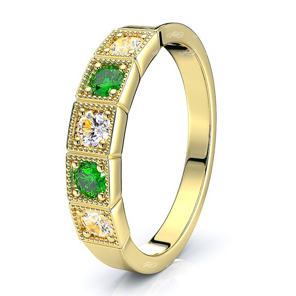 Yellow Diamond and Emerald