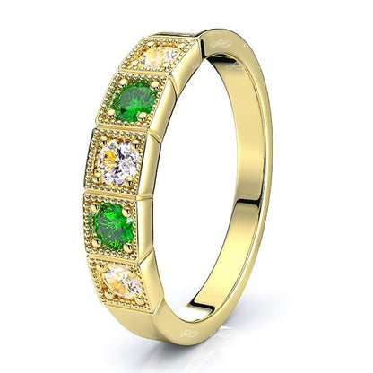 Yellow Diamond and Emerald