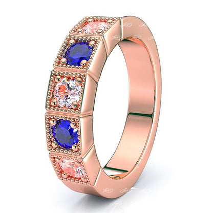 Rose Diamond and Blue Sapphire