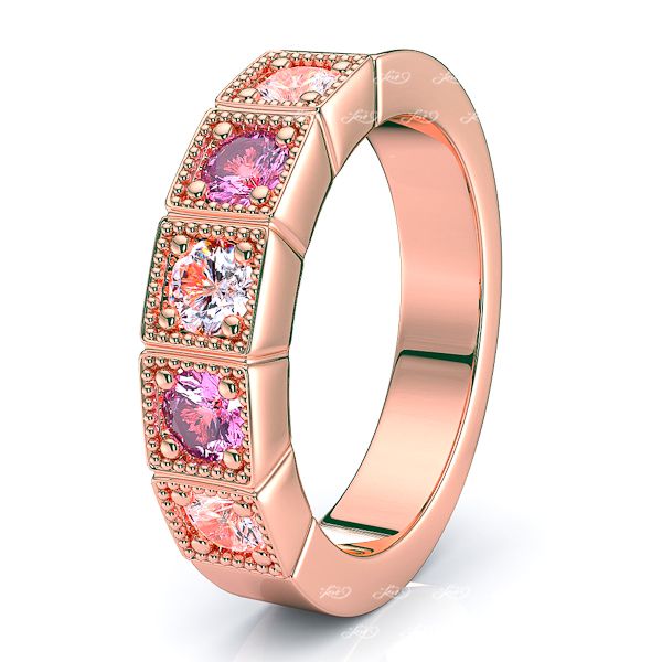 Rose Diamond and Pink Sapphire