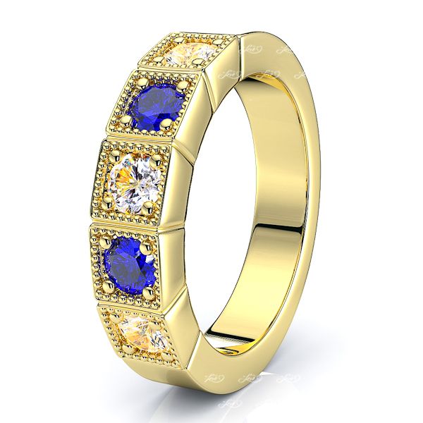 Yellow Diamond and Blue Sapphire