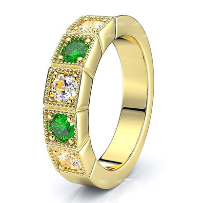 Yellow Diamond and Emerald
