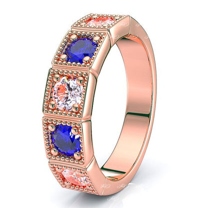 Rose Diamond and Blue Sapphire