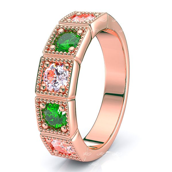 Rose Diamond and Emerald