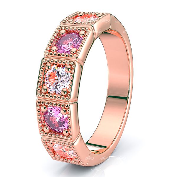 Rose Diamond and Pink Sapphire