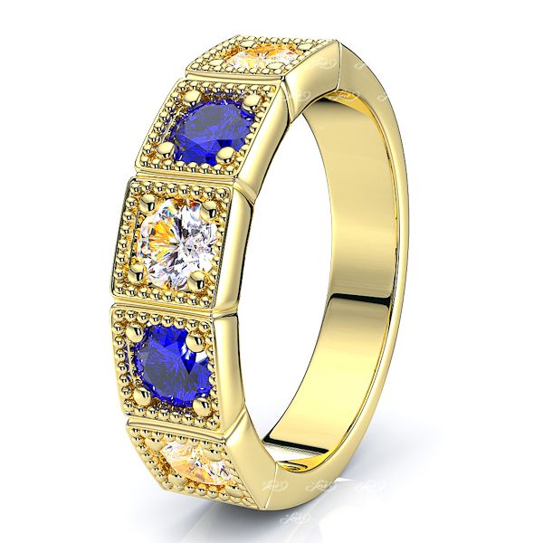 Yellow Diamond and Blue Sapphire