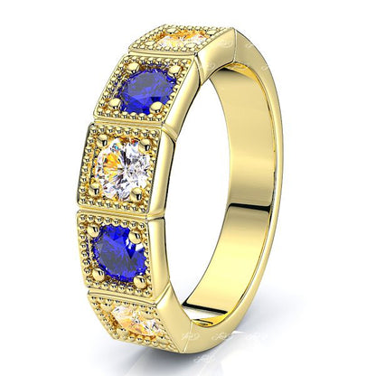 Yellow Diamond and Blue Sapphire