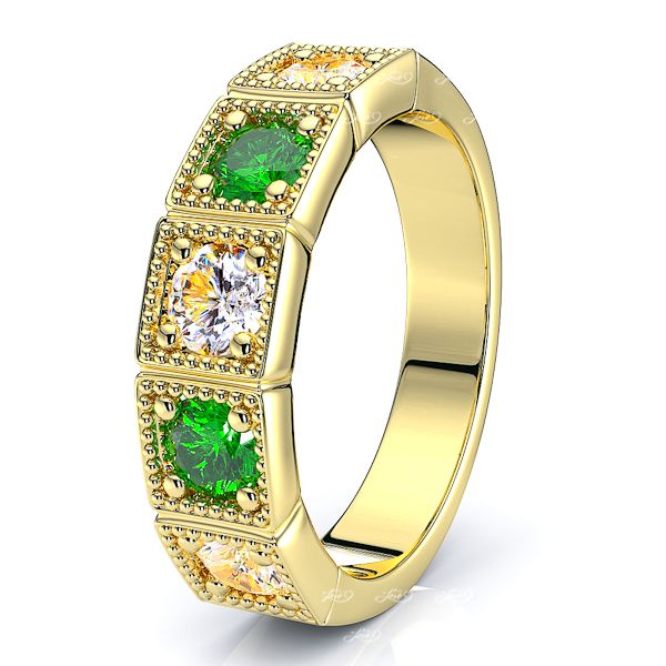 Yellow Diamond and Emerald