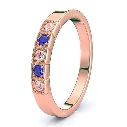 Rose Diamond and Blue Sapphire