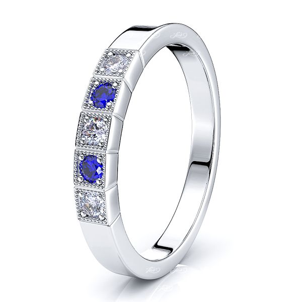 White Diamond and Blue Sapphire