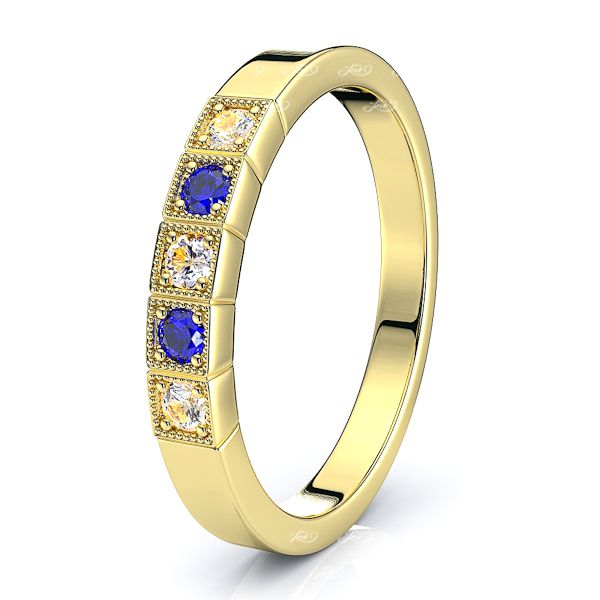 Yellow Diamond and Blue Sapphire