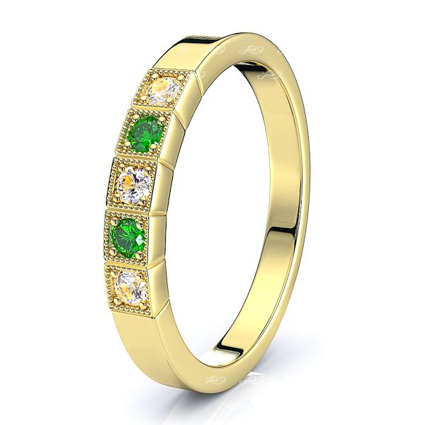 Yellow Diamond and Emerald