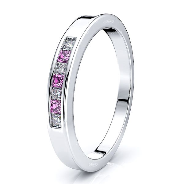 White Diamond and Pink Sapphire
