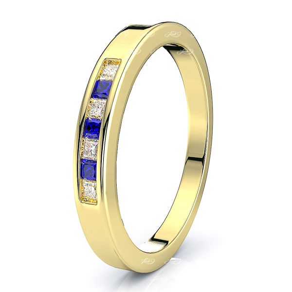 Yellow Diamond and Blue Sapphire