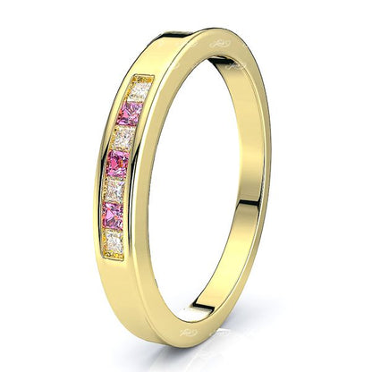 Yellow Diamond and Pink Sapphire
