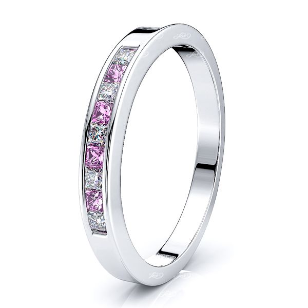 White Diamond and Pink Sapphire
