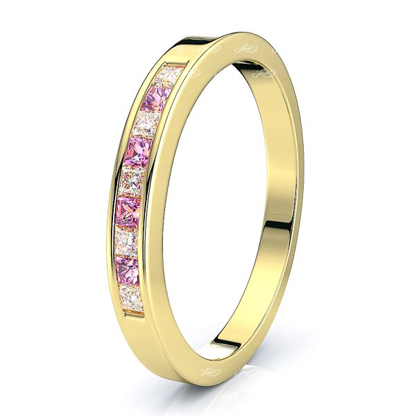 Yellow Diamond and Pink Sapphire