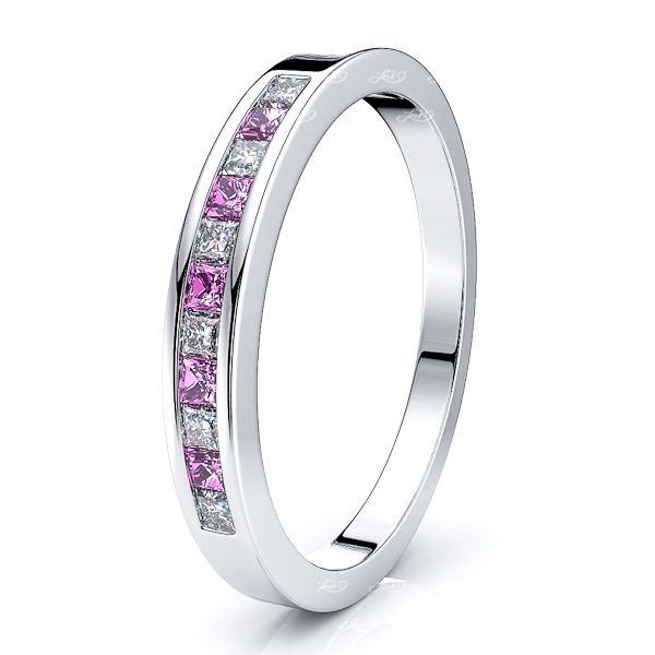 White Diamond and Pink Sapphire
