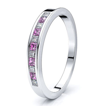 White Diamond and Pink Sapphire