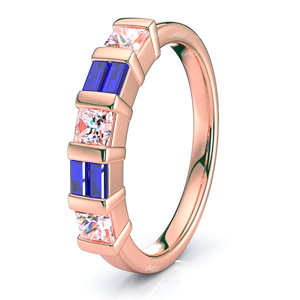 Rose Diamond and Blue Sapphire