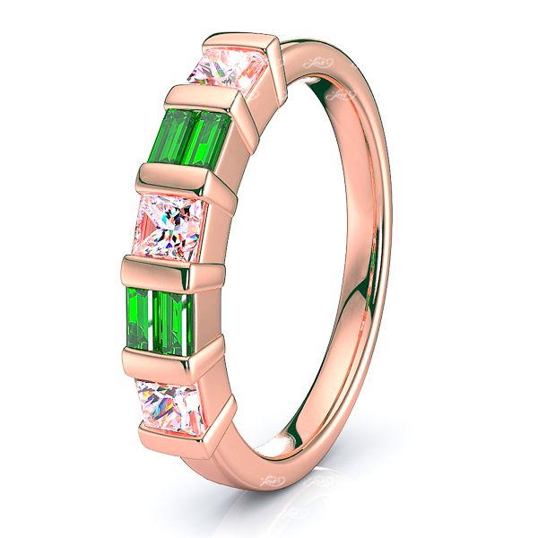 Rose Diamond and Emerald
