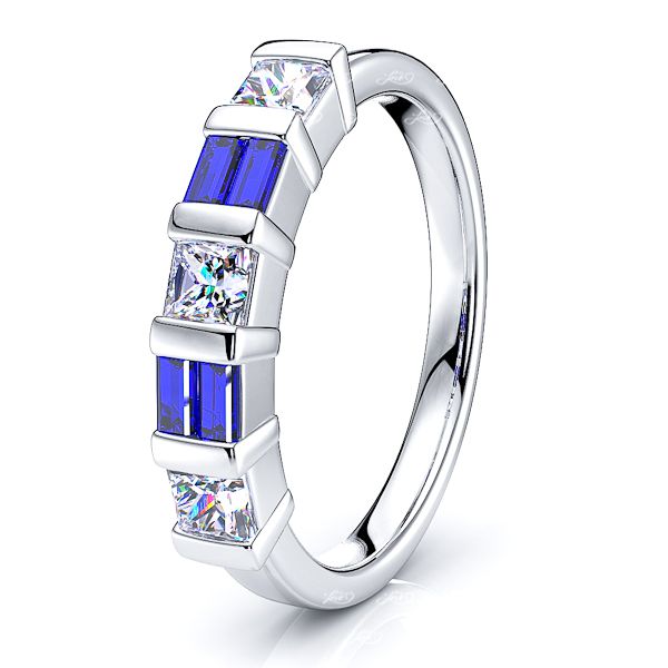 White Diamond and Blue Sapphire