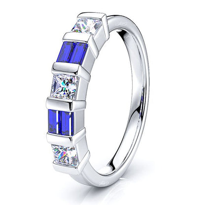 White Diamond and Blue Sapphire