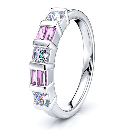White Diamond and Pink Sapphire